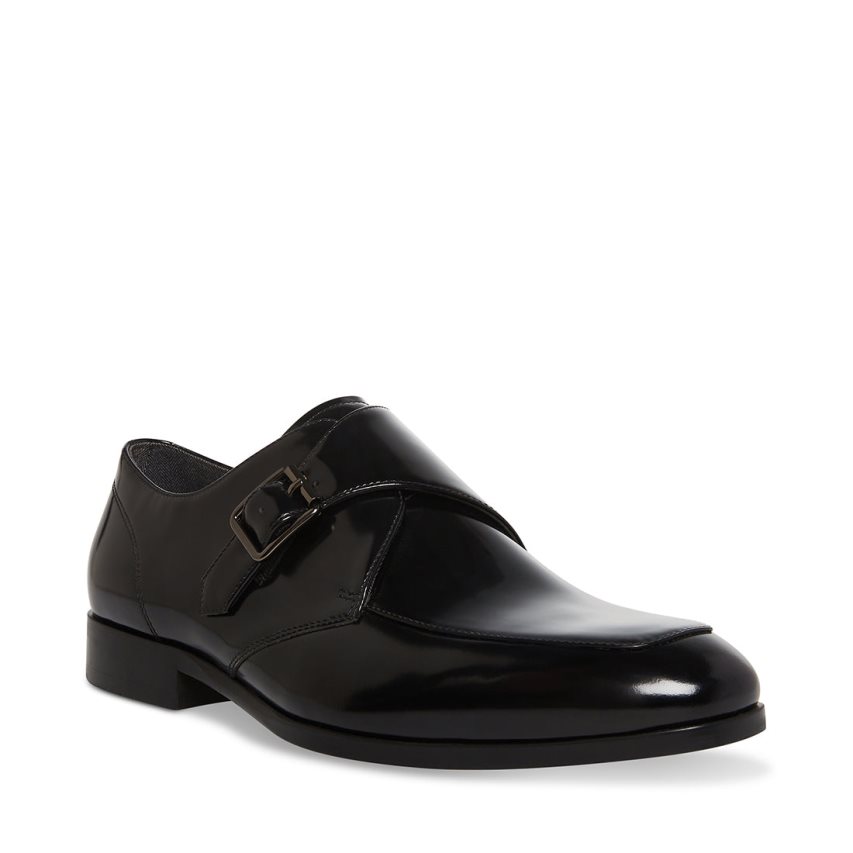 Black Steve Madden Tenzy Men's Loafers | PH 4659JLC